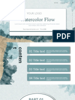 Watercolor Flow Business Presentation Template