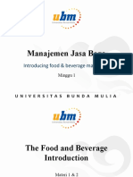 PB1MAT+Week 1 - The Food & Beverage Introduction