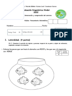 Evaluación Diagnóstica Pens Matemático Kínder A