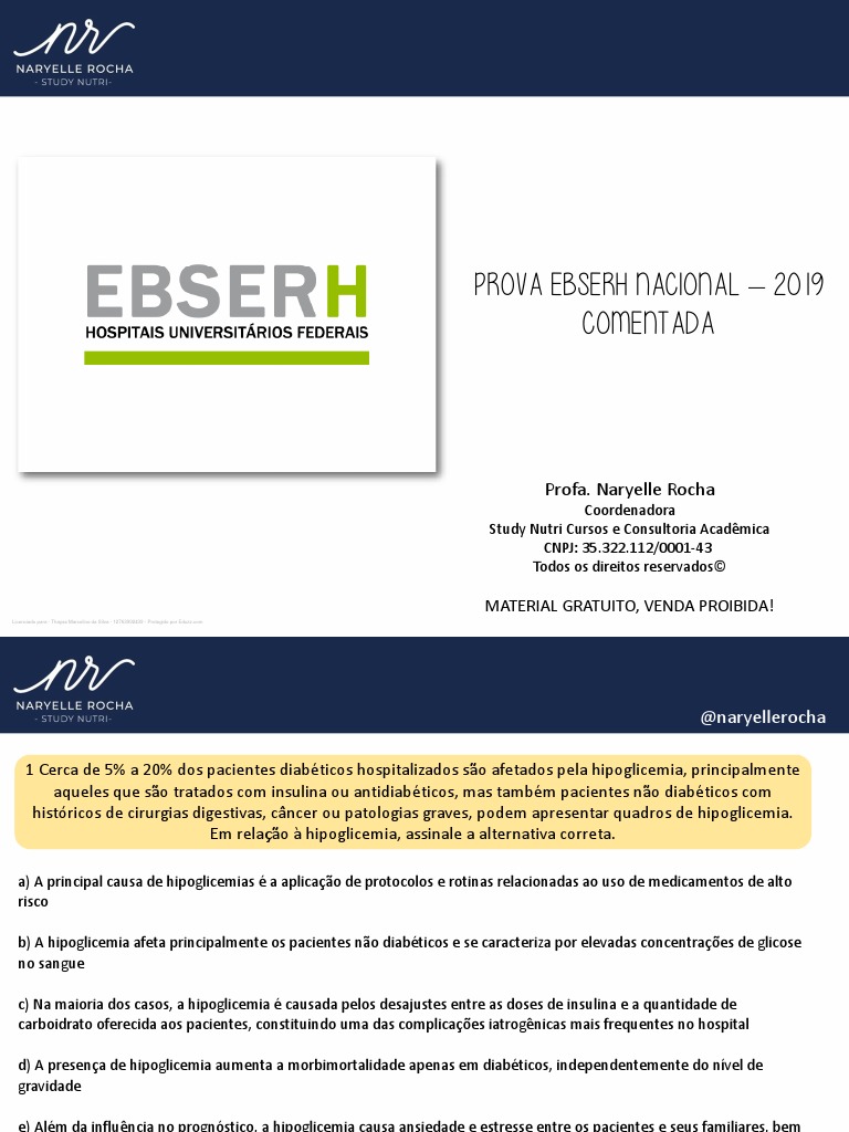E Book - Prova Ebserh Nacional 2019 - Questoes Comentadas | PDF ...