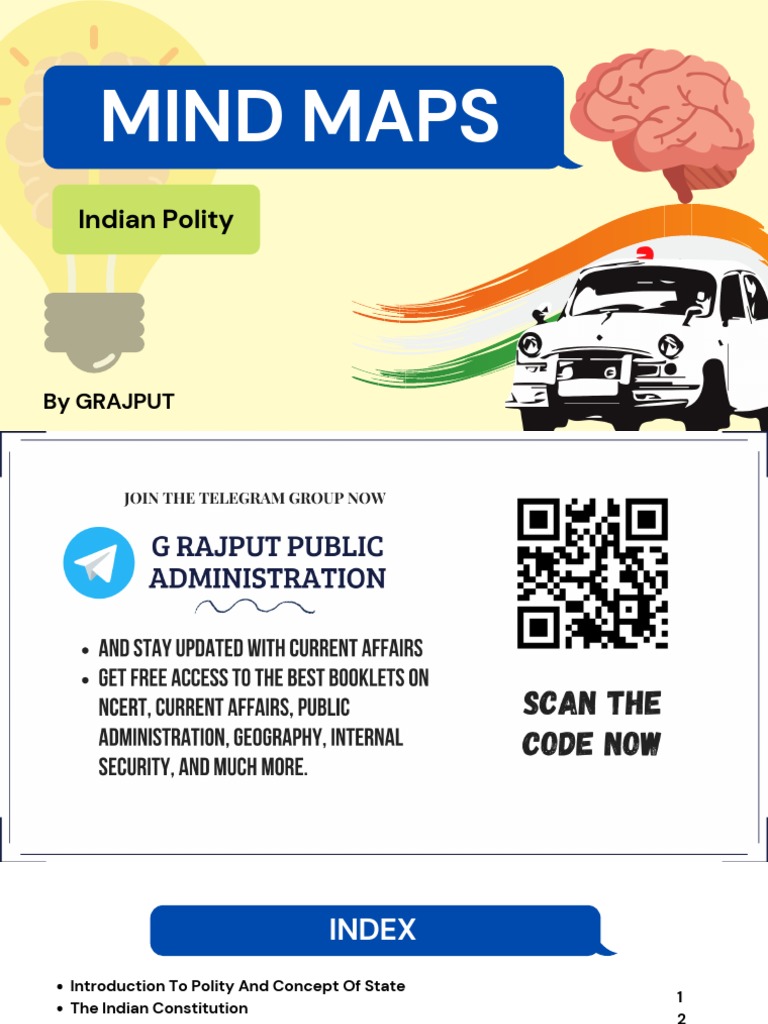 Indian Polity Mindmaps Coloured By Grajput Pdf Constitution Justice
