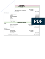 Group 8-SW Income Statement & Balance Sheet