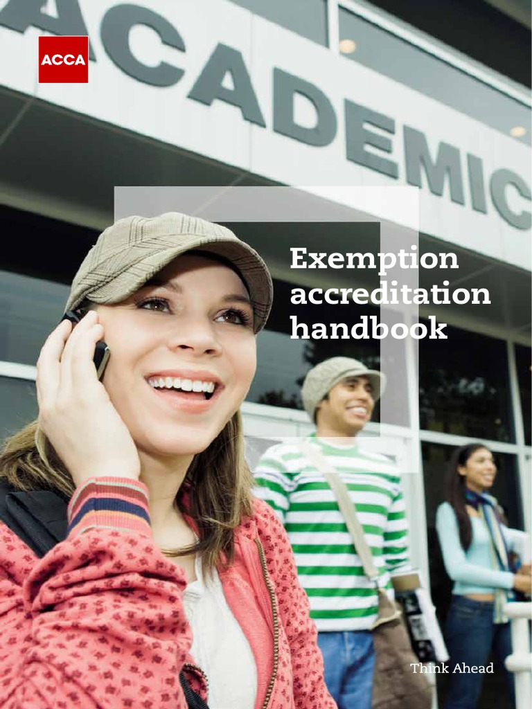 Exemption Accreditation Handbook PDF Business