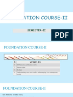 Foundation Course-II Modules