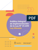 Política Integral - Ley Micaela