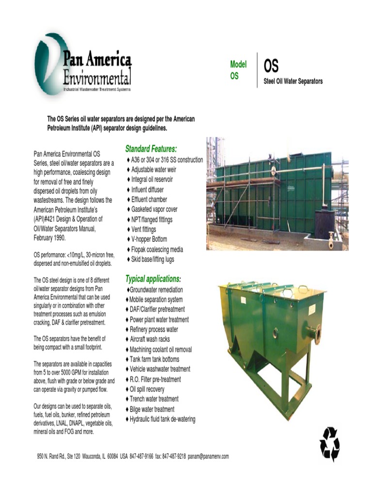 STANDARD OIL SEPARATORS - SKM SAGLAM