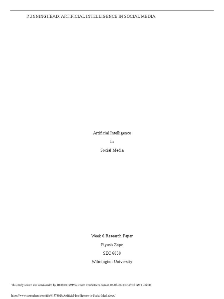 AI's Role in Social Media Marketing | PDF | Artificial Intelligence ...