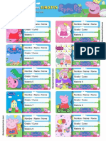 Etiquetas Escolares Peppa Pig Editables Gratis