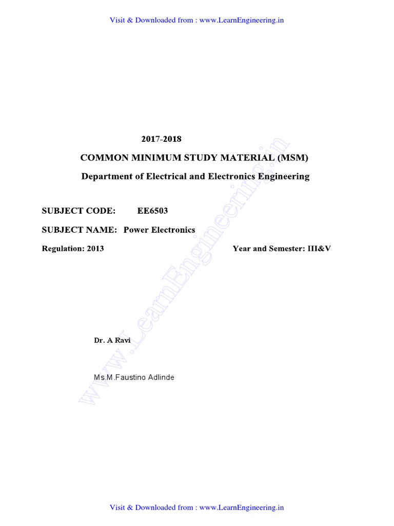EE6503 SCAD MSM by WWW - Learnengineering.in | PDF | Computers