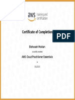 AWS Course Completion Certificate