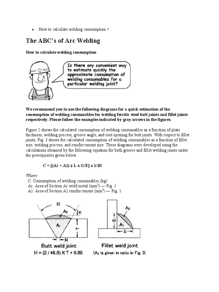 How To Calculate Welding Consumption PDF