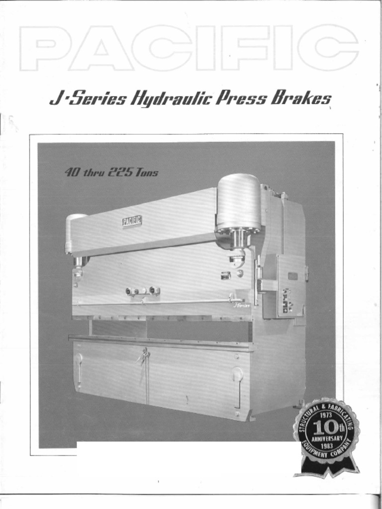 Pacific J Series Hydraulic Press Brakes Brochu PDF