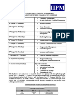 Examination Schedule