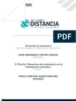 2.2 Escrito Elementos de La Planeación en La Investigación Educativa Cortes Vargas Jhon Hernando