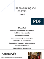 Financial Accounting and Analysis: Unit-1