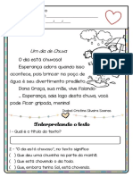 Um Dia de Chuva - Leitura e Interpretação - 2º Ano Fundamental