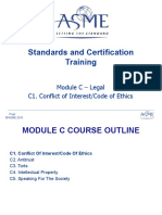 Standards and Certification Training: Module C - Legal C1. Conflict of Interest/Code of Ethics