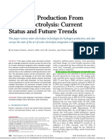 Hydrogen Production From Water Electrolysis Current Status and Future Trends