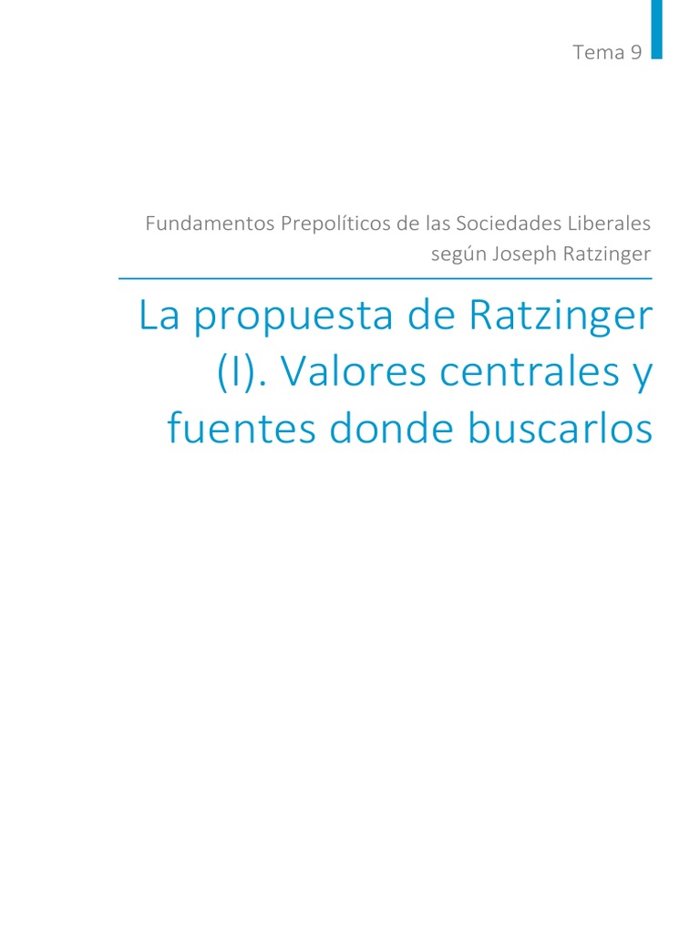 Fundamentos Ratzinger 1 | PDF | Derechos humanos | Papa Benedicto Xvi
