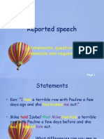 Presentation Reported - Speeches