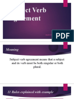 Subject Verb Agreement Slide