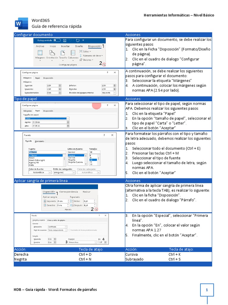 Guía Rápida de Formatos en Word 365 | PDF | Informática | Software