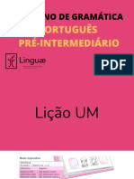 Caderno de Gramática Português Pré-Intermediáro