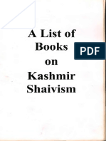 A List of Books On Kashmir Shaivism - IAT