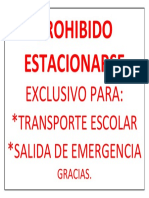 Prohibido Estacionarse