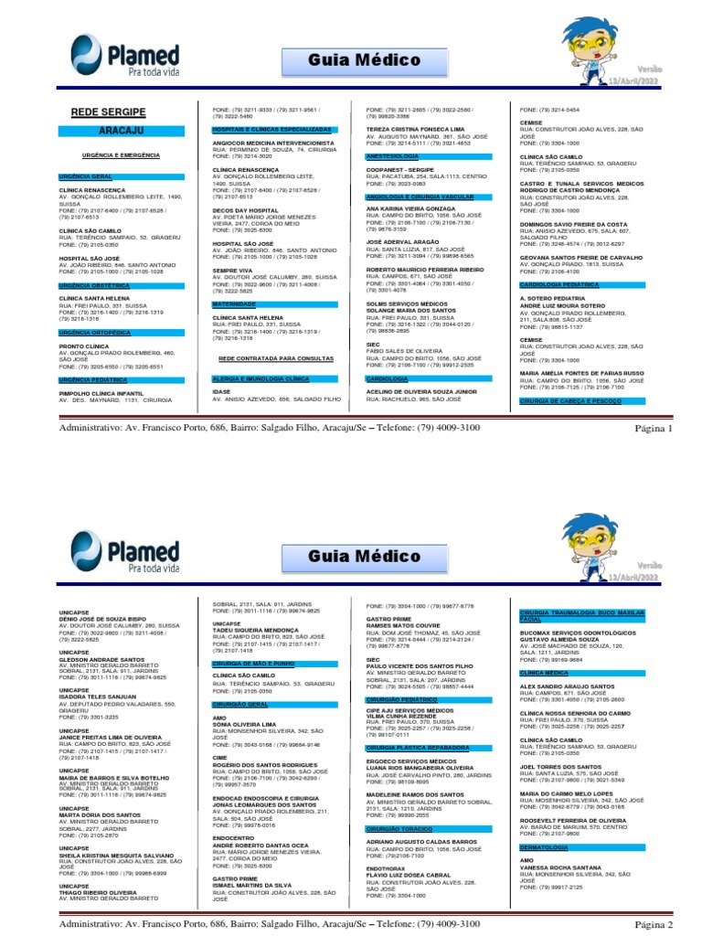 Guia medico rede sergipe 2 pdf ci ncias da sa de medicina cl nica