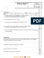 Devoir de Contrôle N°3 - Sciences Physiques - 1ère AS (2010-2011) MR Adam Bouali 2