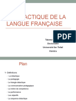 La Didactique de La Langue Francaise