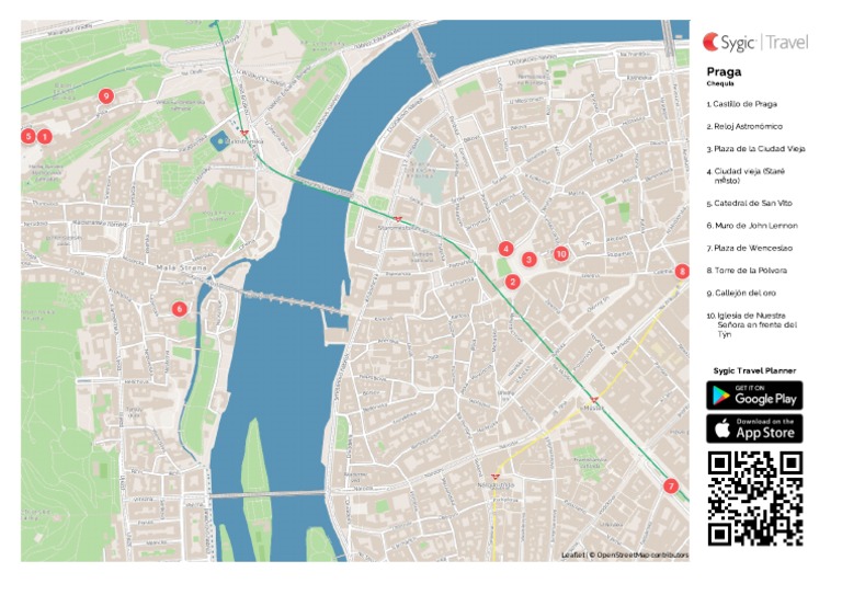 Praga Mapa Turistico para Imprimir 87125 | PDF