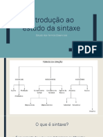 Introdução à sintaxe: estruturas, relações e funções