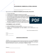 Acta de Lectura Derechos Agraviado - Jorge Franco Armaza Deza