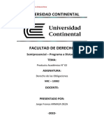 Producto Académico #02 - Universidad Continental - Jorge Franco Armaza Deza - Derecho de Las Obligaciones