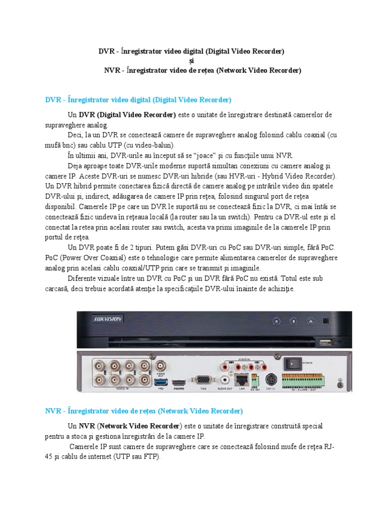 DVR - NVR | PDF