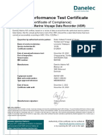 Annual Performance Test Certificate