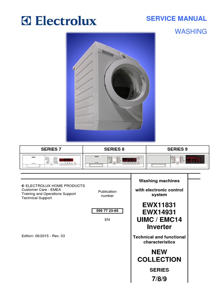 Electrolux Washing Machine Service Manual | PDF | Washing Machine