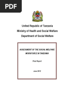 Assessment of The Social Welfare Workforce in Tanzania