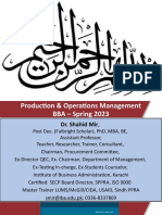 Production & Operations Management Key Concepts
