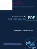 Politica Síntesis Prensa Nacional 03feb2023