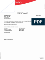 Certificado de Davivienda