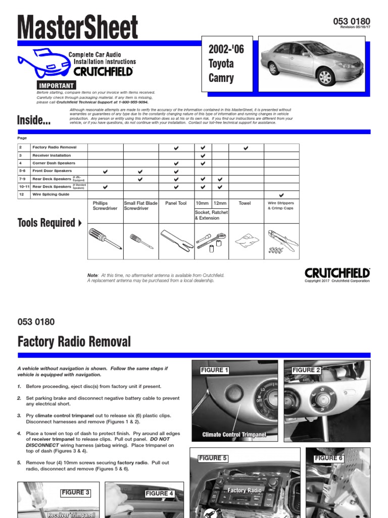 2006 Toyota Camry Radio Install. | PDF | Electrical Connector