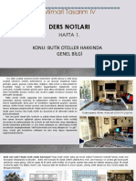 Ders Notu. Hafta 1. Konu Buti̇k Otel