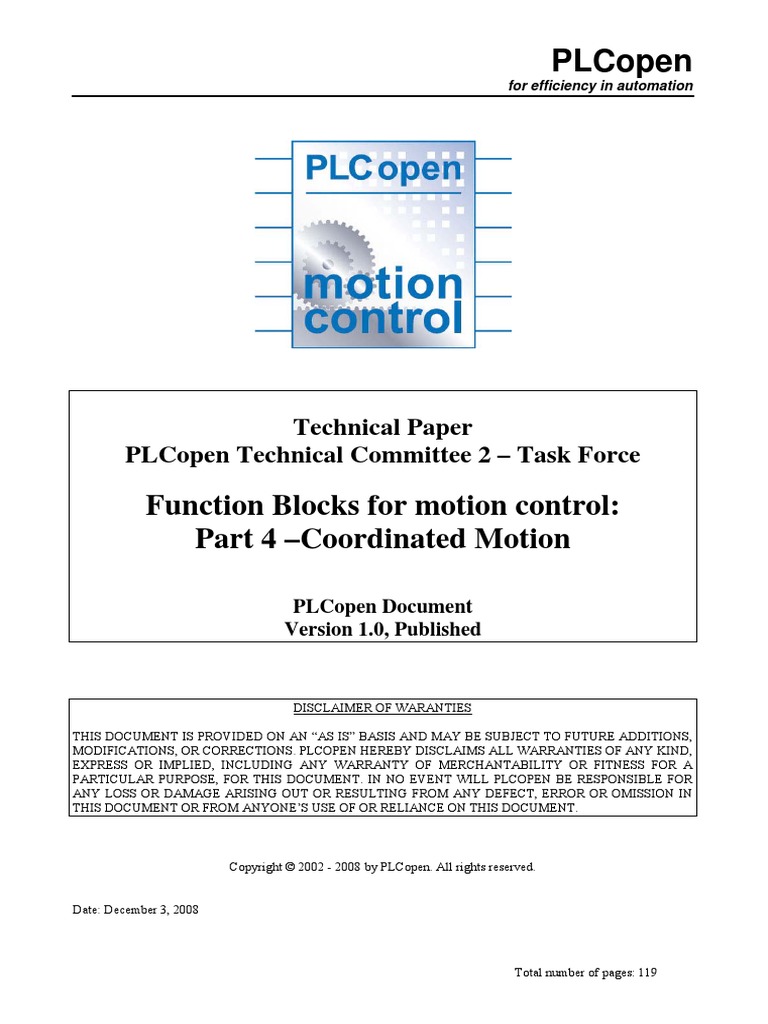 Plcopen Motion Control Part 4 Version 1.0 | Download Free PDF ...