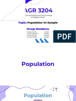 AGR 3204 Presentation - Population Vs Sample 2