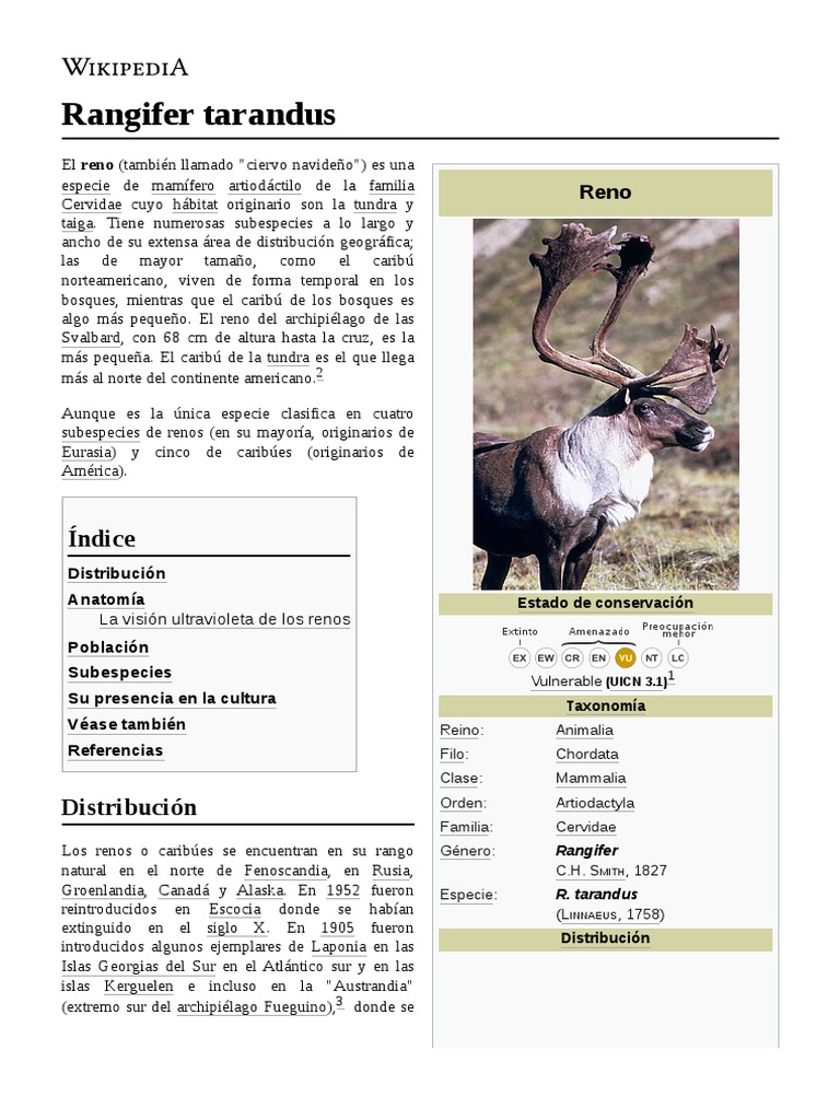 Rangifer Tarandus | PDF | Reno | Organismos
