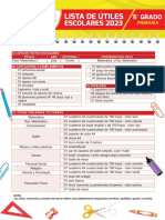 Lista de Útiles: Escolares 2023