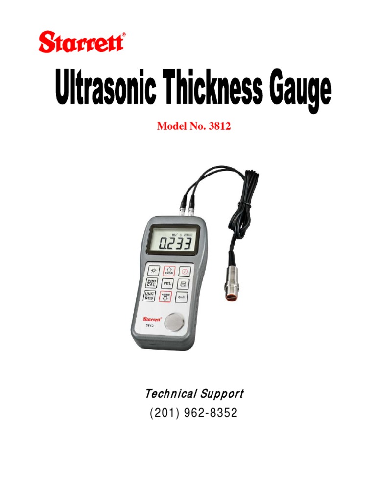 Starrett 3812 | PDF | Computer File | Ultrasound